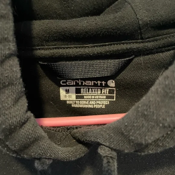 Carhartt Women’s Black Hoodie with Logo - Picture 2 of 3